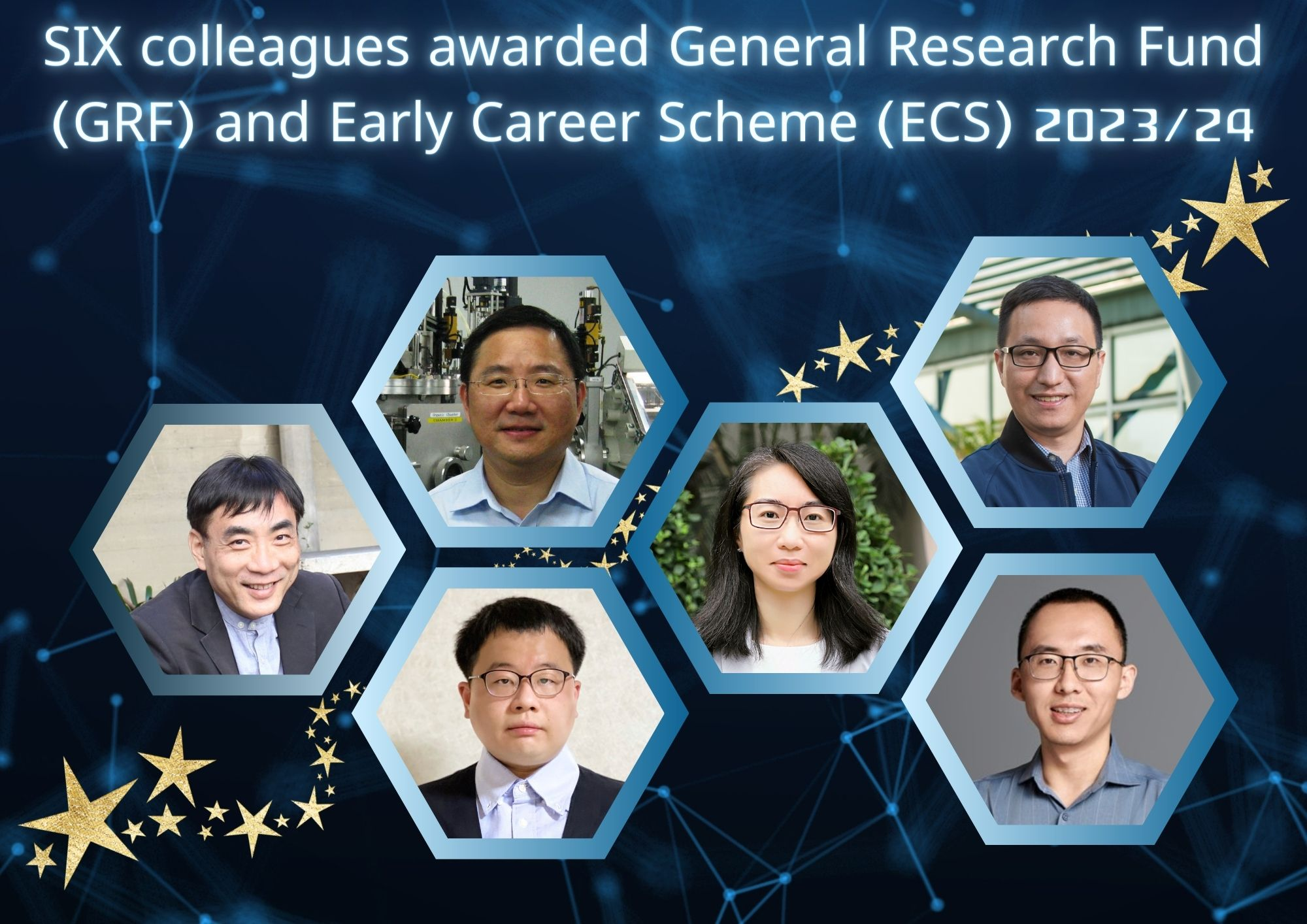 Congratulations to SIX colleagues awarded General Research Fund (GRF) and Early Career Scheme (ECS) 2023/24