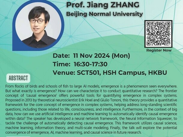 Physics Seminar: Emergence, Causality, and Artificial Intelligence