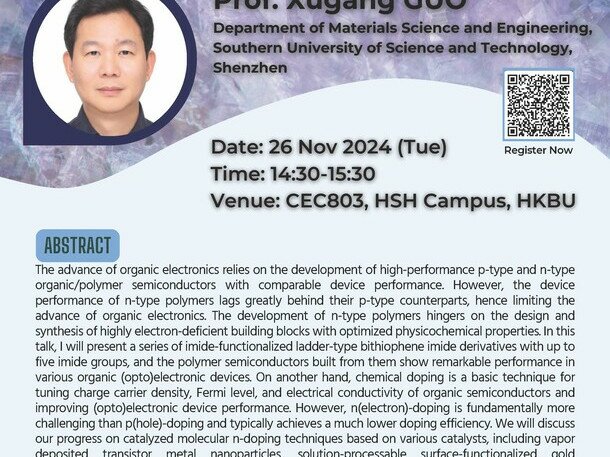 Physics Seminar: Development and Catalyzed Doping of n-Type Polymer Semiconductors