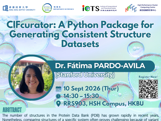 Physics Seminar: CIFcurator: A Python Package for Generating Consistent Structure Datasets