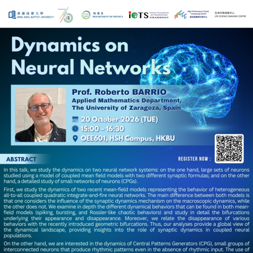Physics Seminar: Dynamics on Neural Networks