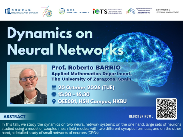 Physics Seminar: Dynamics on Neural Networks